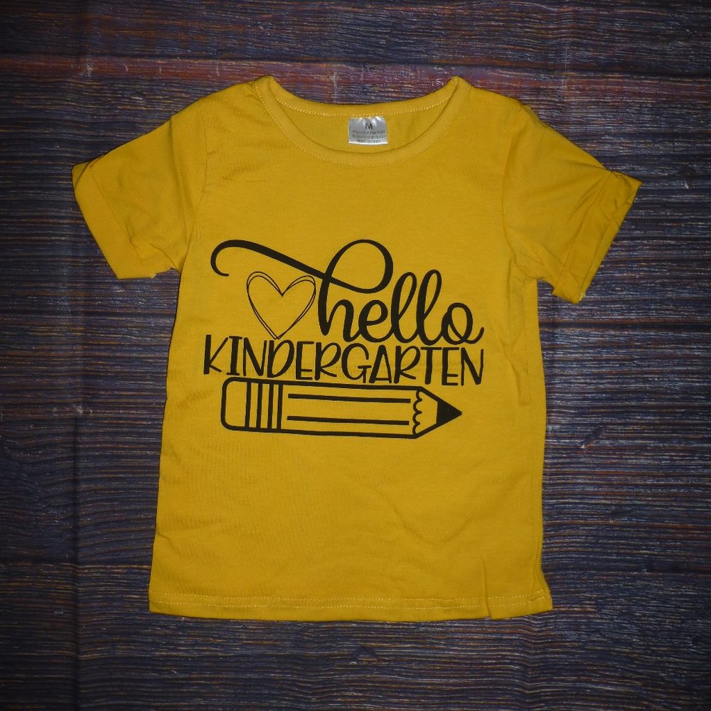 Boutique Girls Back to School Kindergarten Short Sleeve Shirt